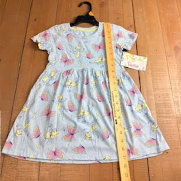 Disney Toddler Dress, Tinker Bell Girls Dress, 4T Princess Dress, Blue Butterfly - Picture 4 of 8
